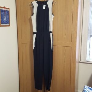 Ann Taylor black and white jumpsuit